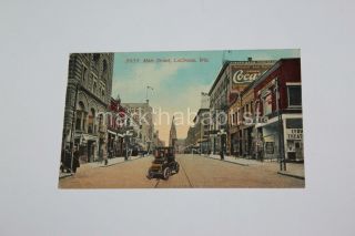 1914 Main St Lacrosse Wisconsin Wi Street View Coca - Cola Ad Sign Postcard