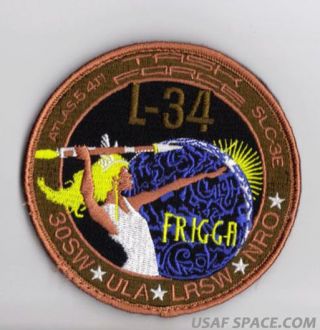 Nrol - 34 Frigga Atlas V Usaf Vafb Classified Satellite Launch Patch