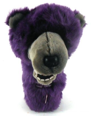Daphane Knights Of Columbus Big Fuzzy Purple Bear K Of C Golf Club Headcover