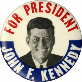 Classic 1960 John F.  Kennedy For President Campaign Button (1770)