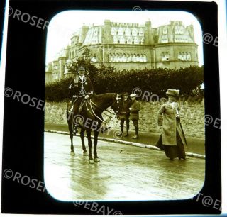 1909 Ilfracombe - The Town Crier On Horseback - Devon - Lantern Slide