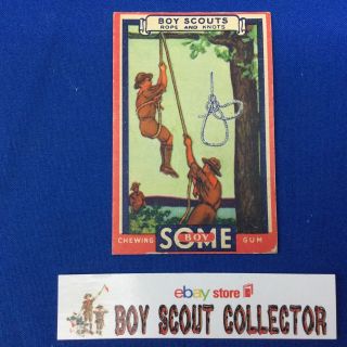 Boy Scout Some Boy Chewing Gum Trading Card No 27 The French Bowline