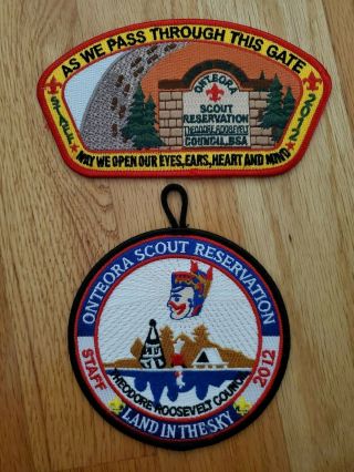 Onteora Scout Reservation 2012 Staff Patches Theodore Roosevelt Council Osr Bsa