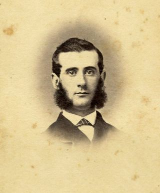 Civil War Era Antique Cdv Photo Young Man With Sideburns By Mc Gregor 