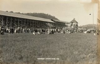 White River Junction,  Vt Rppc Crowds In Grandstands At The State Fair 1911