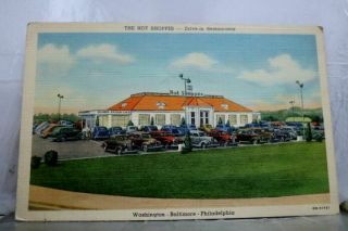 Ad Hot Shoppes Drive In Restaurants Postcard Old Vintage Card View Standard Post