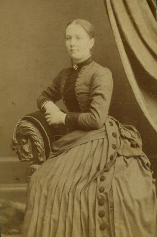 Antique Cdv Photo Woman Fashion By Penny Huntly