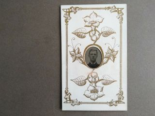 Cdv Victorian Tin Type Miniature Photograph Of A Gent,  Leeds