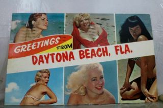 Florida Fl Daytona Beach Postcard Old Vintage Card View Standard Souvenir Postal