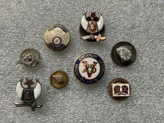 Grouping Of Early Fraternal Society Pins