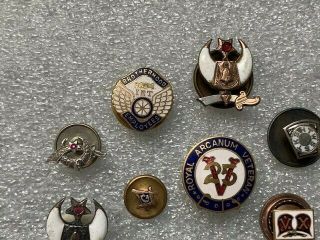 Grouping of Early Fraternal Society Pins 2