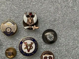 Grouping of Early Fraternal Society Pins 5