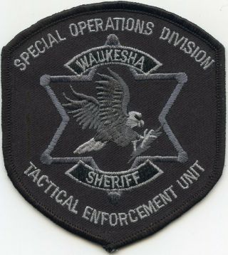 Waukesha County Wisconsin Wi Special Ops Tactical Swat Sheriff Police Patch