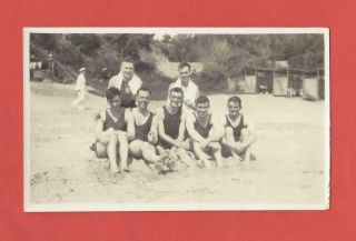 China Wei Hai Wei Royal Navy Bathing Beach Hms Castor Sailors 1929 Photo X 2