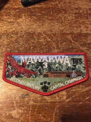 Nawakwa Lodge 3 Red Mylar Flap Oa Second Century Capital Campaign K - 459