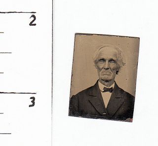 Civil War Era Miniature Gem Tintype Photo Elderly Man.  349l