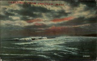 Chatham Cape Cod Cunard Steamship Co Franking Postal History Postcard