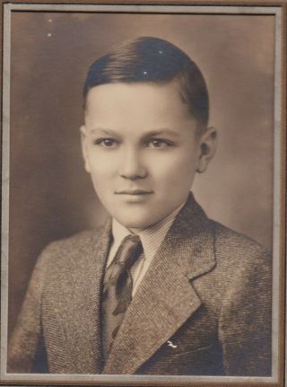 Antique Photo In Card Frame - Young Boy In Suit - Anschutz Studio,  Keokuk,  Iowa