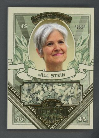 2016 Decision Gold Foil Money Card Jill Stein Shredded U.  S.  Currency