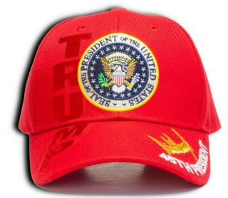 Trump Inauguration Red Cap Hat 45th President Eagle Seal Signature Maga