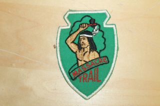 Vintage BSA Boy Scout Patch - Massacre Trail Arrowhead Shape 2
