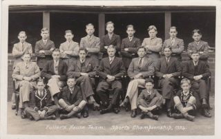Old Photo Children Boys Fashion School Uniform Fullers House Team Sport 1930s F2