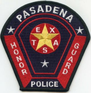 Pasadena Texas Tx Honor Guard Police Patch