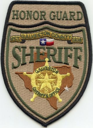 Galveston County Texas Tx Honor Guard Sheriff Police Patch