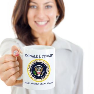 Donald Trump Mug Presidential Seal Make America Great Again Coffee Tea White 15