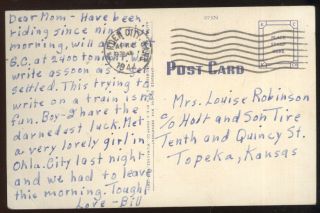 WWII POST CARD,  BOEING FLYING FORTRESS,  MAILED BY SOLDIER 2