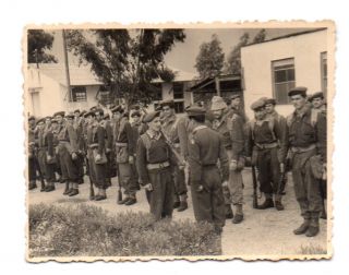 Tel Aviv Israel Group Of Israeli Soldiers Standing At Attention Photo 1952