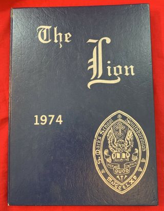 St.  Marks School The Lion 1974 Yearbook Signed By Headmaster,  Spring Supplement