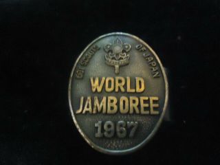 Rare Bsa 1967 World Jamboree Neckerchief Tie Slide Boy Scouts Of Japan