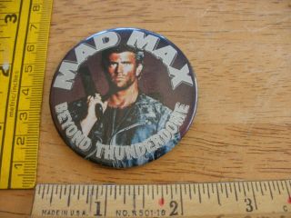 Mad Max Beyond Thunderdome Movie Release 1985 Pinback Button Vintage