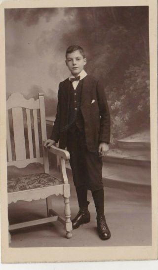 Old Photo Children Boy Suit Fashion Furniture F2