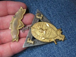 Fcb Knights Of Pythias Medal Vintage Antique Pin Fraternal (19c2)