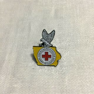 American Red Cross Pin Waterloo Iowa Hawkeye Chapter Vest Lapel Pin 2