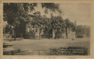 1921 Postcard - Public School - Floral Park Long Island Ny
