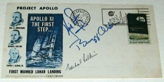 Apollo 11 1969 Facsimile Astronaut Signed Card Moon Landing First Day Cover