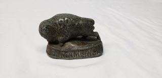 Rare 1901 Pan American Buffalo Bison Cast Metal