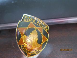 California State Police 1 " Mini Badge Patch Lapel Pin Tie Tac Bear Capitol