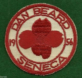 Vintage Boy Scout Patch - 1956 Cut Edge - Dan Beard - Seneca -