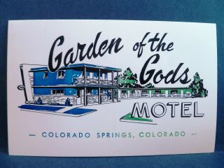 Postcard Co Colorado Springs Garden Of The Gods Motel