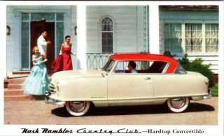Nash Rambler Country Club Hardtop Convertible Advertising Postcard