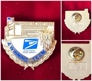 Jga Usps United States Postal Service A Winning Team Tie Hat Lapel Pin 1.  25 "
