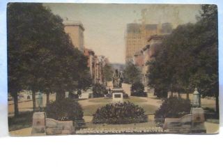 1920 Hand Colored Postcard Chief Justice Taney Monument Annapolis Md (removed)