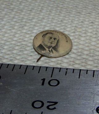 Vtg 1932 Friends Of Franklin Roosevelt President Litho Pin Fdr 1st Button 1930s