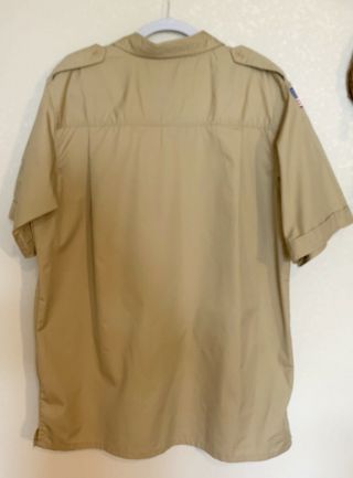 Official Boy Scout BSA Leader Men’s Shirt Sz Large Short Sleeve Cotton/Poly 2