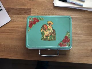 Very Rare Vintage Mexican Metal Lunch Box