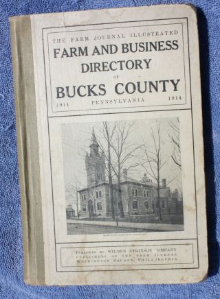 Dared 1914 Farm & Business Directory,  Bucks County Pennsylvania Book,  Genealogy